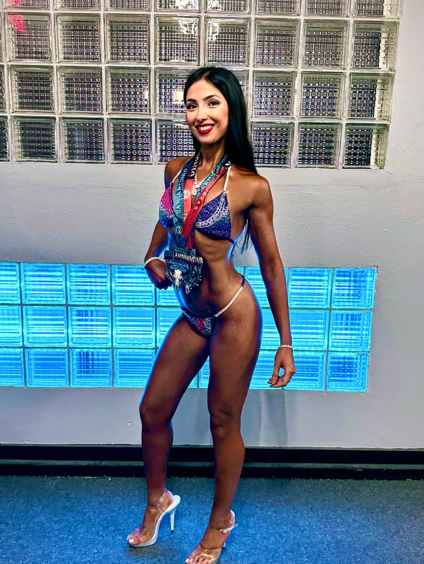 Client's first bodybuilding competition stage result